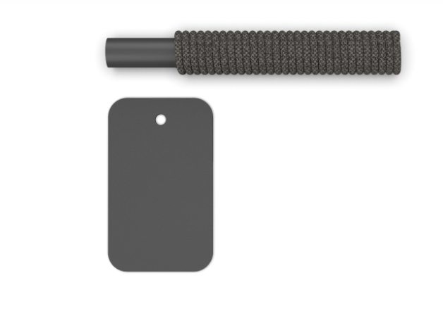 Graphite coloured aluminium frame and matching outdoor rope in Graphite