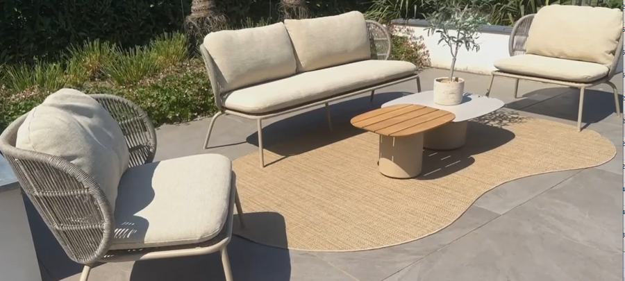 Noa Sofa setting, generous sofa width of 187cm