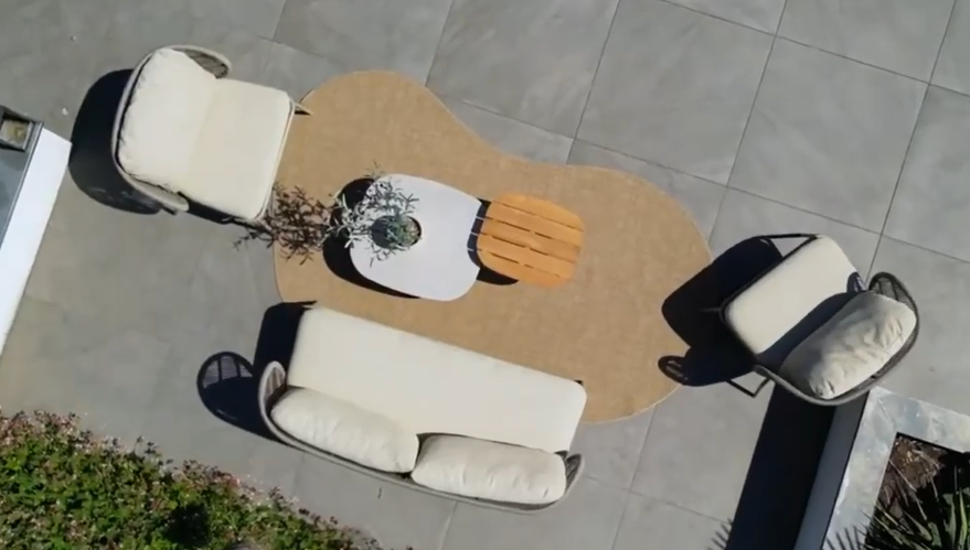 Aerial view of the Noa Sofa setting