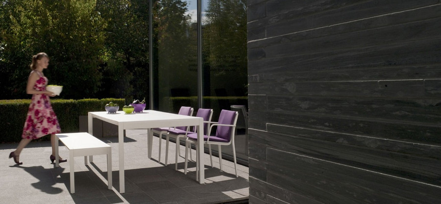 MIRTHE Bench Seat by Tribu - 120cm WHITE ONLY - LAST ONE!