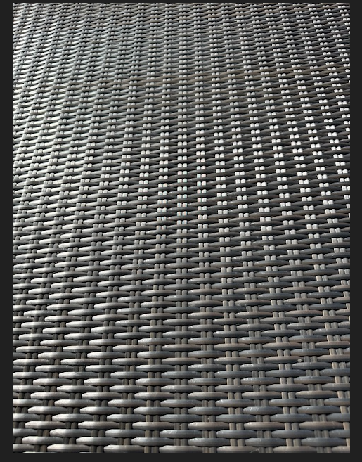 Close up picture of the high quality Ecolene outdoor wicker in Dark Espresso colour