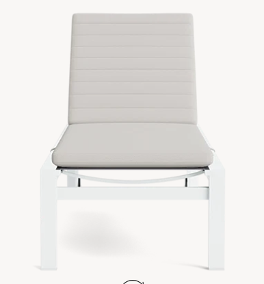 Delta Extra High Outdoor Sun Lounger - Version 2,  White 45cm