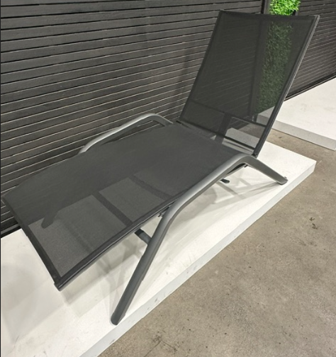  Yolo Sun Lounger by Les Jardins - Aluminium &  PREMIUM SUNPROOF TEXTILENE Sling  - 2 Colours Available