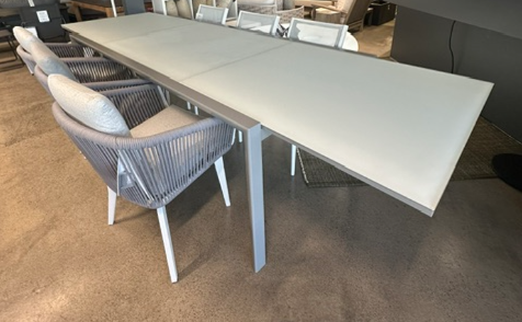 Themis Table shown with Diva dining Chairs