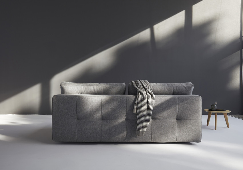 SUPREME Deluxe Sofa bed - displayed here in the Granite Twist fabric option and chrome legs
Also available with black legs
Rear view 