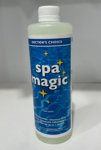 500ml bottle of Spamagic will keep average 1,000 litre spa pool clear and free of bacteria up to approx 3 months* (4 hours daily filtration min. required)