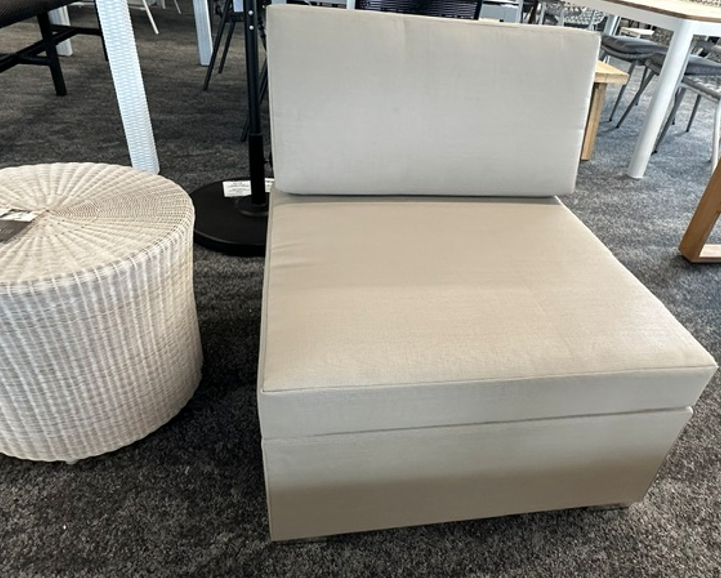 Siena single sofa, NO ARMS, LAST ITEM, WAS $849 NOW $100.00