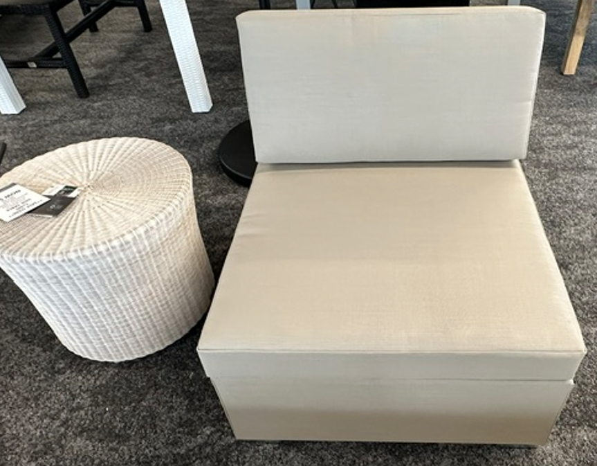 Siena single sofa, NO ARMS, LAST ITEM, WAS $849 NOW $100.00