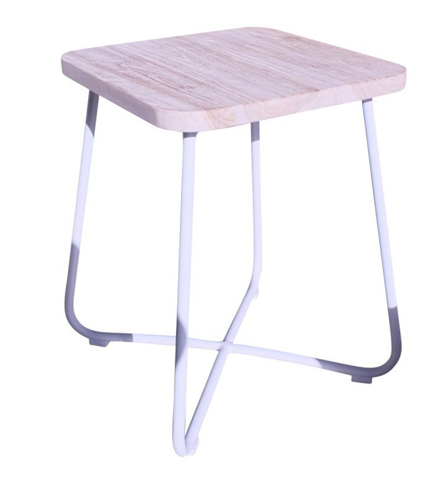 Foxtrot outdoor teak and aluminium side table
