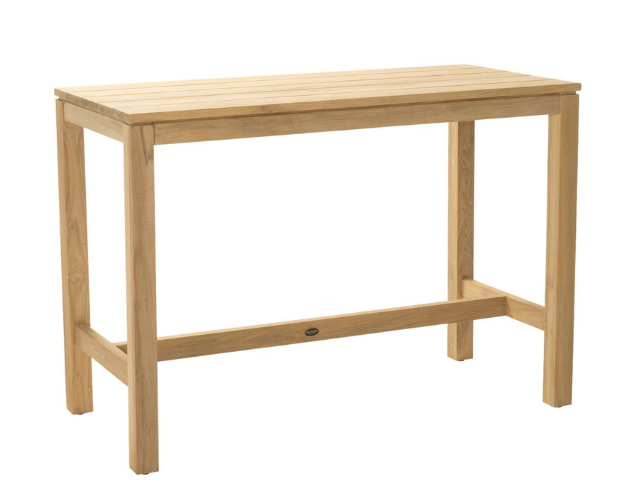 HAAST Rectangular Teak  Rectangular Bar Table - 1500x700x1060
Also available in 700x700x1060
Angled view
