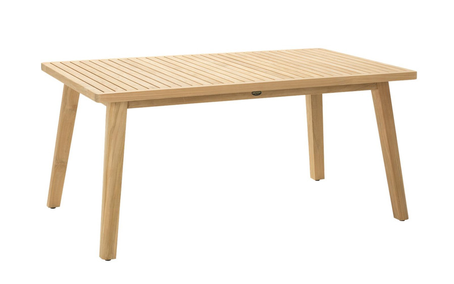 Angle view of Devon PORTER outdoor teak dining table 160x100cm