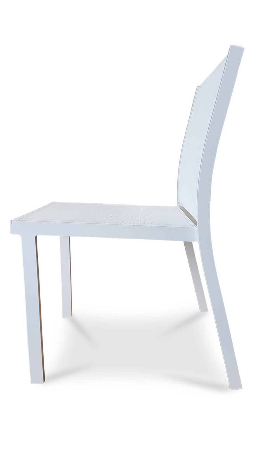 BASIK Outdoor dining chairs in White  - side view