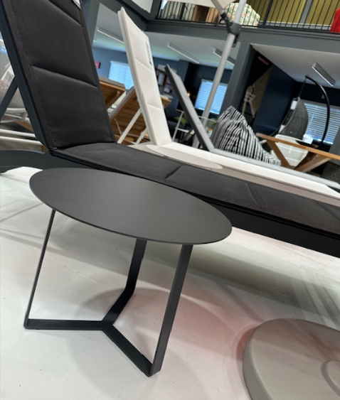 APOLLO Outdoor Side Table - Small 44x35h - White And Charcoal