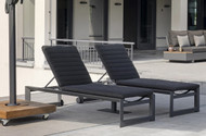 Delta extra high lava sun lounger - 46cm height (to top of squab), with Sunbrella Natte Charcoal cushion squab and headrest included.
Please note, squab in image may differ slightly from actual supplied squab.