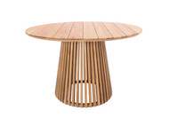 LUNA outdoor round teak table - 130cm diameter