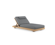 BRIAR Sunlounger - 200x90
Teak frame with Sunbrella Cast Slate as shown
*Our current stock has Cast Silver sunbrella fabric