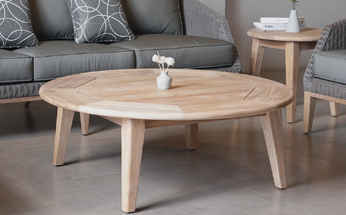PIETRA Round Teak Coffee Table - 130cm Diameter X 40cm High