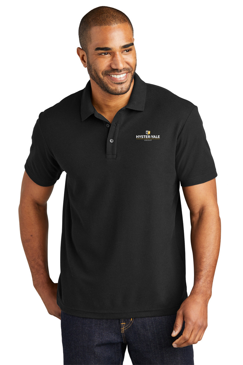 Cotton-blend piquÃ© polo shirt