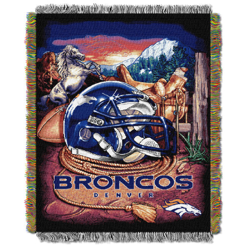 Broncos OFFICIAL National Football League, "Home Field Advantage" 48"x 60" Woven Tapestry Throw by The Northwest Company