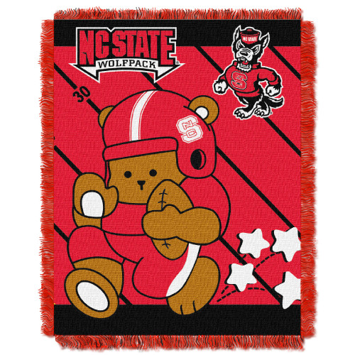 N.C. State OFFICIAL Collegiate "Half Court" Baby Woven Jacquard Throw