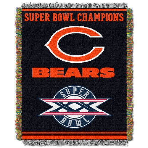 Bears OFFICIAL National Football League, Commemorative 48"x 60" Woven Tapestry Throw by The Northwest Company