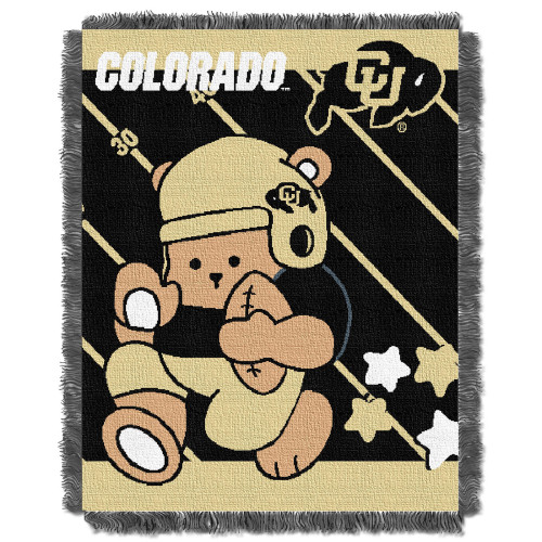 Colorado OFFICIAL Collegiate "Half Court" Baby Woven Jacquard Throw