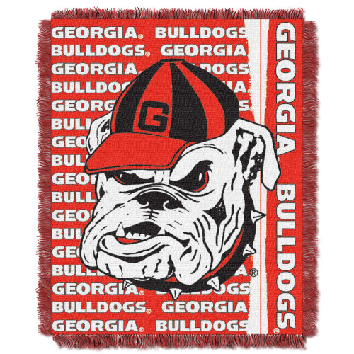 Georgia OFFICIAL Collegiate "Double Play" Woven Jacquard Throw