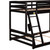 Twin over Full Bunk Bed with Twin Size Loft Bed with Desk and Slide,Full-Length Guardrail