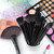 32 professional makeup brush set, facial eye shadow eyeliner foundation blush lip powder liquid cream blending brush (black)