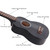 Soprano Ukulele 21 in Mini Kids Guitar Hawaiian ukelele music Instrument Kit ukalalee for Beginner Adults Kids Starter(Black)