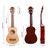 Soprano Ukulele 21 in Mini Kids Guitar Hawaiian Ukelele Instrument Kits Basswood Ukalalee for Beginner Adults Kids Starter Ukeleles Kit(Natural)