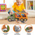 Car Truck Toy for 3/4/5/6 Years Old Boys and Girls, Dinosaur Transport Truck Including T-Rex, Pterodactyl, Brachiosaurus, for Boys & Girls RT