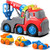 Toy Crane Trucks for Boys 1/2/3 Years Old, Construction Truck Toy Set Toddlers Boys Girls Toys, Push and Go Play Vehicle Crane, Bulldozer, Dumper, Race Car with Sounds RT