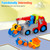 Toy Crane Trucks for Boys 1/2/3 Years Old, Construction Truck Toy Set Toddlers Boys Girls Toys, Push and Go Play Vehicle Crane, Bulldozer, Dumper, Race Car with Sounds RT