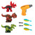 3-in-1 DIY Take Apart Dinosaur Toys with Electric Drill for Kids of 3 and 3 Years Above, Red+Brown+Green XH