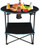 Bosonshop Folding Table, Travel Camping Picnic Collapsible Round Table with 4 Cup Holders and Carry Bag (Black & Blue)