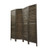 4-Panel Wood Room Divider Louver Partition Screen, 5.6 Ft. Tall Folding Privacy Screen for Home Office, Bedroom, Rustic Brown XH