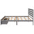 Queen Size Platform Bed with Drawers, Gray