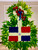 Funeral Cross with Dominican Republic Flag (Flag can be changed)