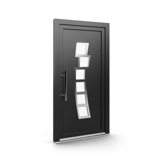 Kunststoffhaustür Paneel EkoLine Edelstahl Dekor Model 36