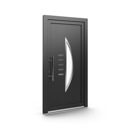 Kunststoffhaustür Paneel EkoLine Edelstahl Dekor Model 139