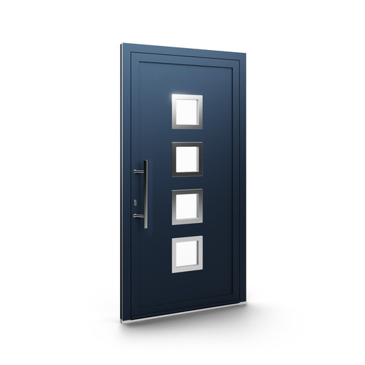 Aluminiumhaustür Paneel AluLine Edelstahl Dekor Model 131