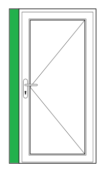 Aufdopplungsprofil links 90mm
