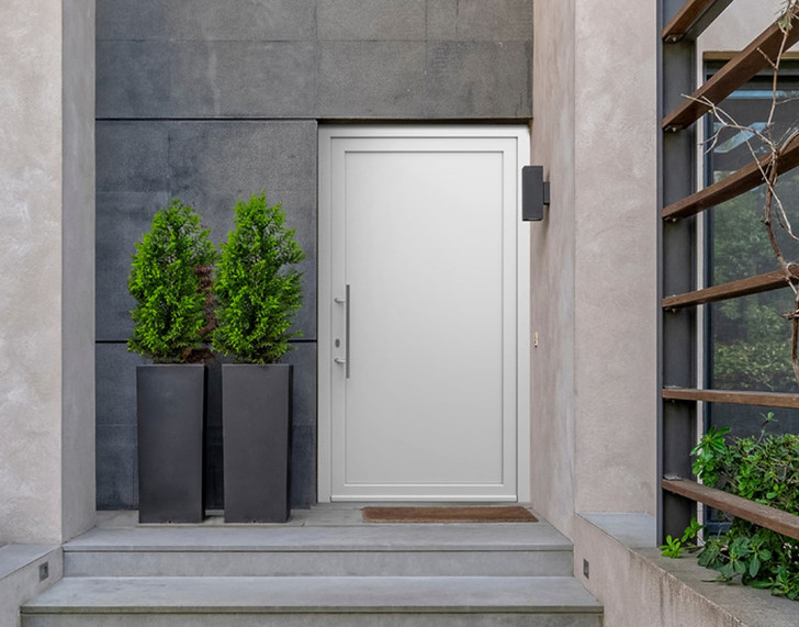 Kunststoffhaustür Paneel EkoLine Edelstahl Dekor Model 36