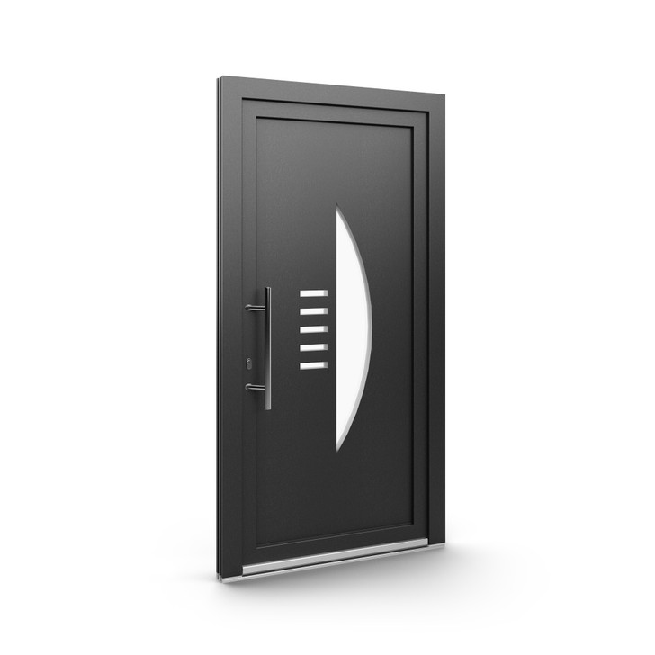 Kunststoffhaustür Paneel EkoLine Edelstahl Dekor Model 139