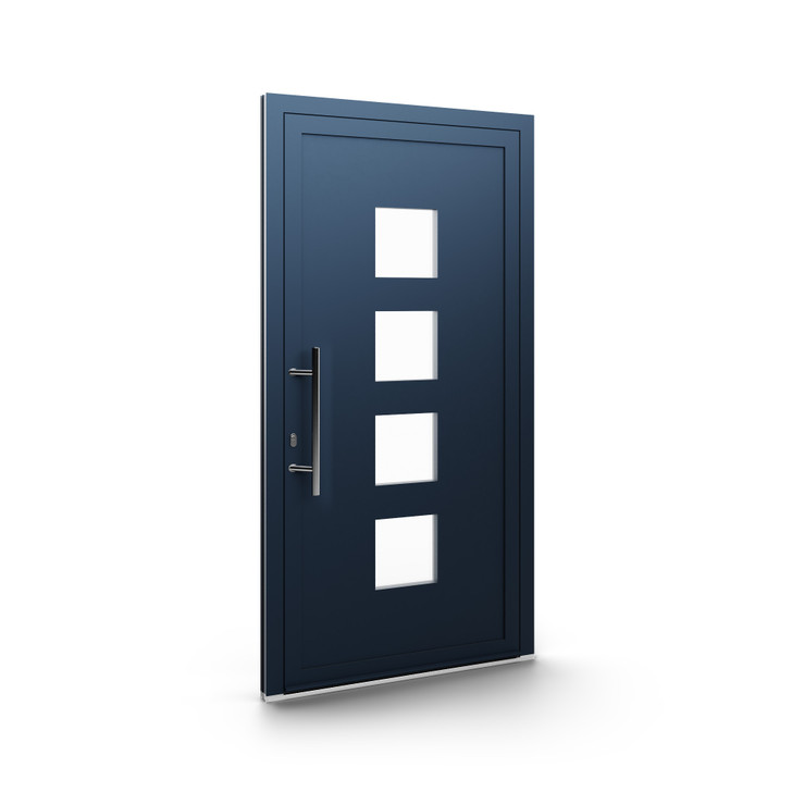 Aluminiumhaustür Paneel AluLine Edelstahl Dekor Model 131