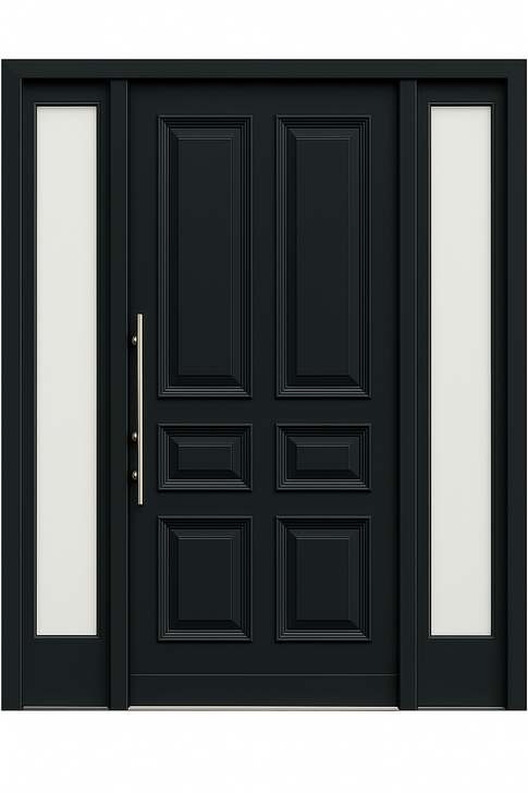 Tür mit zwei Seitenteilen