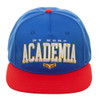 Front side image of a blue and red My Hero Academia Color Block - Snapback Hat