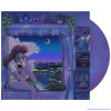 KONAMI LOFI BEATS TO CHILL TO Vinyl Record front cover. Girls on window looking at the sky with half purple vinyl out.