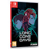 Long Gone Days Nintendo Switch cover shot. 2 character faces looking at opposite sides in the middle full figure charact